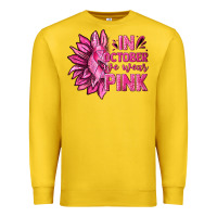 Lemon In October We Wear Pink Sunflower Premium Sweatshirt - texasbilliewilder