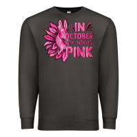 Smoke In October We Wear Pink Sunflower Premium Sweatshirt - texasbilliewilder