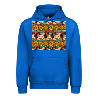 Cobalt seamless poultry farm sunflowers chicken coop tumbler Urban Hoodie - Artiststas
