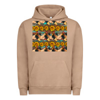 Pigment Burro seamless poultry farm sunflowers chicken coop tumbler Urban Hoodie - Artiststas