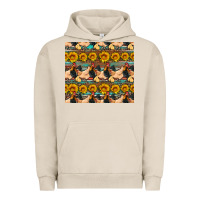 Pigment French Oak seamless poultry farm sunflowers chicken coop tumbler Urban Hoodie - Artiststas