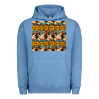Pigment Pebble Blue seamless poultry farm sunflowers chicken coop tumbler Urban Hoodie - Artiststas