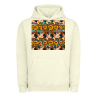 Pigment Pistachio seamless poultry farm sunflowers chicken coop tumbler Urban Hoodie - Artiststas