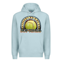 Blue Mist softball rainbow Premium Hoodie - JahusDesignShop