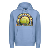 Colony Blue softball rainbow Premium Hoodie - JahusDesignShop