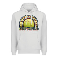 Dove Grey softball rainbow Premium Hoodie - JahusDesignShop