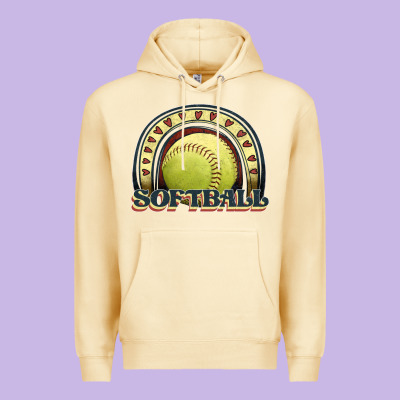 Softball Rainbow Premium Hoodie Designed By Jahusdesignshop