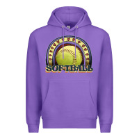 Purple softball rainbow Premium Hoodie - JahusDesignShop