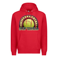 Red softball rainbow Premium Hoodie - JahusDesignShop