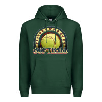 Sports Green softball rainbow Premium Hoodie - JahusDesignShop