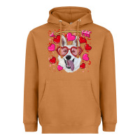 Meerkat valentine's day  white shepherd Heavyweight Hoodie - RanaPortraitStore