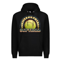 Black softball rainbow Premium Hoodie - JahusDesignShop