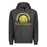Charcoal Heather softball rainbow Premium Hoodie - JahusDesignShop
