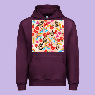 Back To School Seamless Pattern 6 (3600x3600) Urban Hoodie Designed By Adodesignshop
