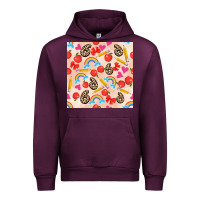 Mauve Wine back to school seamless pattern 6 (3600x3600) Urban Hoodie - AdoDesignShop