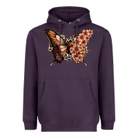 Plum melanin  butterfly Heavyweight Hoodie - Zillion Design Studio