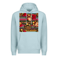 Blue Mist mexican gnomes seamless pattern Premium Hoodie - BundleAndBundleShop