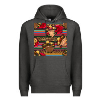 Charcoal Heather mexican gnomes seamless pattern Premium Hoodie - BundleAndBundleShop