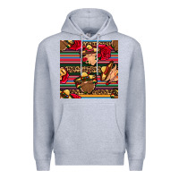 Heather Grey mexican gnomes seamless pattern Premium Hoodie - BundleAndBundleShop