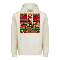 Oatmeal Heather mexican gnomes seamless pattern Premium Hoodie - BundleAndBundleShop