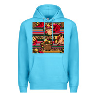 Ocean Blue mexican gnomes seamless pattern Premium Hoodie - BundleAndBundleShop