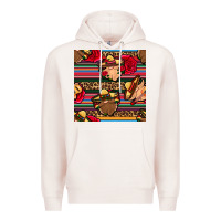 Pale Pink mexican gnomes seamless pattern Premium Hoodie - BundleAndBundleShop