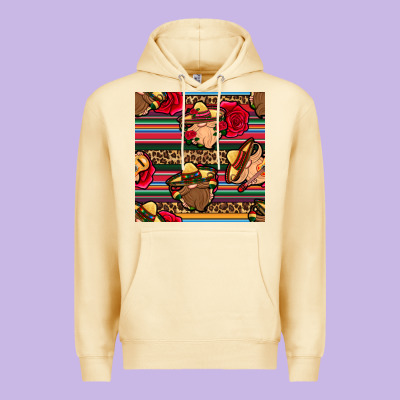 Mexican Gnomes Seamless Pattern Premium Hoodie Designed By Bundleandbundleshop