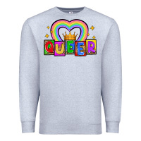 Heather Grey queer Premium Sweatshirt - Zillion Design Studio
