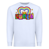 White queer Premium Sweatshirt - Zillion Design Studio