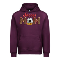 Mauve Wine soccer mom with ball and sunflower Urban Hoodie - Artiststas