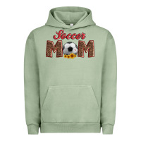 Pigment Oil Green soccer mom with ball and sunflower Urban Hoodie - Artiststas