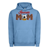 Pigment Pebble Blue soccer mom with ball and sunflower Urban Hoodie - Artiststas