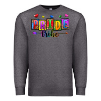 Charcoal Heather pride tribe Premium Sweatshirt - Zillion Design Studio