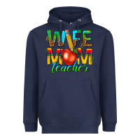 Navy wife mom teacher Heavyweight Hoodie - texasbilliewilder