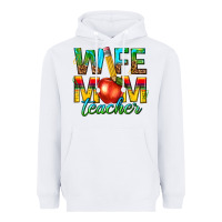 White wife mom teacher Heavyweight Hoodie - texasbilliewilder