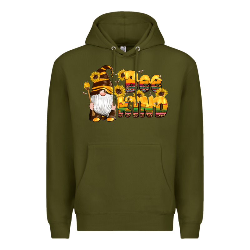 Western Bee Kind Gnomes Bee Honey Sunflowers Leopard Serape Premium Hoodie by Artiststas | Teevron