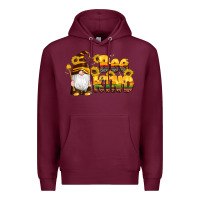 Burgundy western bee kind gnomes bee honey sunflowers leopard serape Premium Hoodie - Artiststas