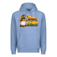 Colony Blue western bee kind gnomes bee honey sunflowers leopard serape Premium Hoodie - Artiststas