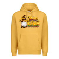 Mustard western bee kind gnomes bee honey sunflowers leopard serape Premium Hoodie - Artiststas