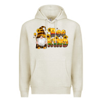 Oatmeal Heather western bee kind gnomes bee honey sunflowers leopard serape Premium Hoodie - Artiststas