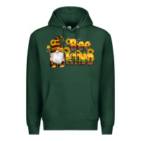 Sports Green western bee kind gnomes bee honey sunflowers leopard serape Premium Hoodie - Artiststas