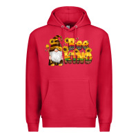 Cardinal western bee kind gnomes bee honey sunflowers leopard serape Premium Hoodie - Artiststas
