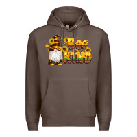 Coffee western bee kind gnomes bee honey sunflowers leopard serape Premium Hoodie - Artiststas