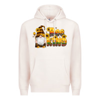 Pale Pink western bee kind gnomes bee honey sunflowers leopard serape Premium Hoodie - Artiststas
