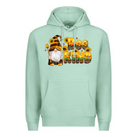 Seafoam western bee kind gnomes bee honey sunflowers leopard serape Premium Hoodie - Artiststas