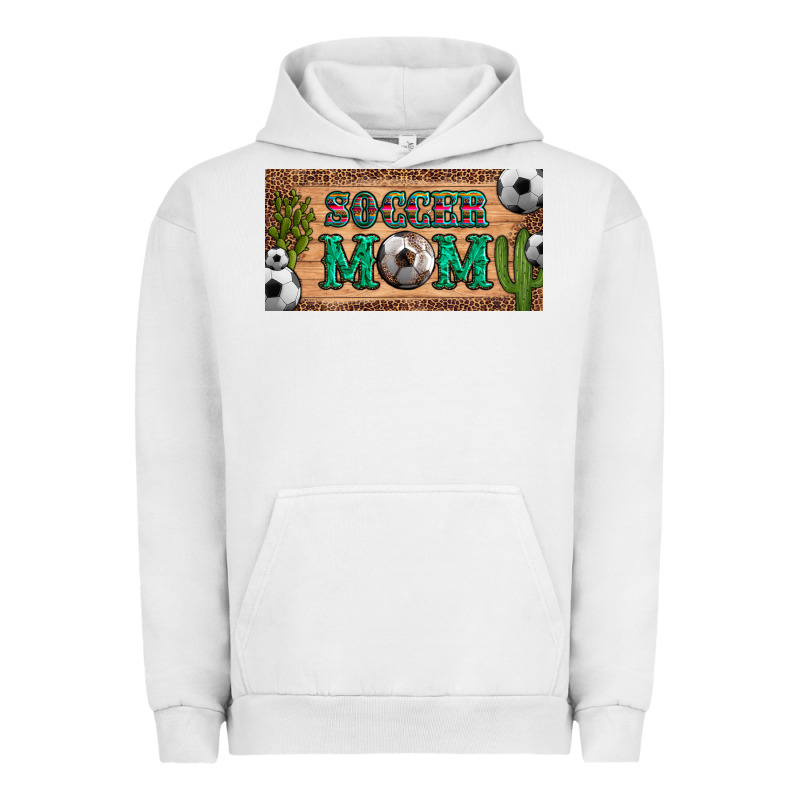 Soccer Mom With Ball And Cactus And Serape Licanse Plate Urban Hoodie by Artiststas | Teevron