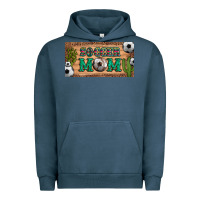 Pigment Midnight Navy soccer mom with ball and cactus and serape licanse plate Urban Hoodie - Artiststas