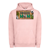 Pigment Salmon soccer mom with ball and cactus and serape licanse plate Urban Hoodie - Artiststas