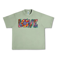 Oil Green love sunflower usa flag leopard Urban Heavy Tee - Artiststas