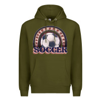 Army Green soccer rainbow Premium Hoodie - JahusDesignShop
